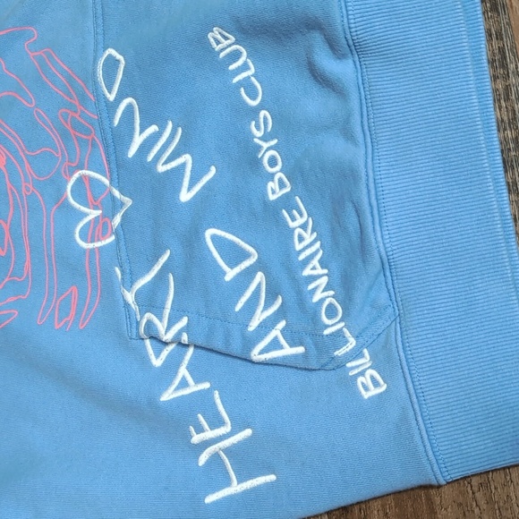 Billionaire Boys Club Embroidered Hoodie Size Small In Baby Blue - Picture 2 of 9